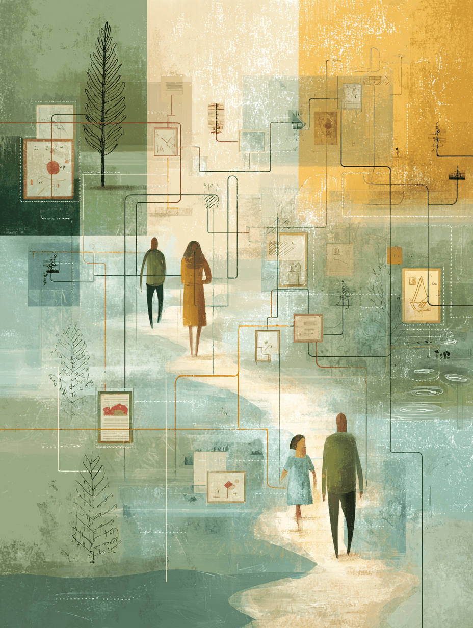 Illustration Beratungssituation – Unterstützung bei ADHS im Alltag