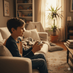 Junge spielt Videospiel am Tablet – ADHS und Medienkonsum bei Kindern