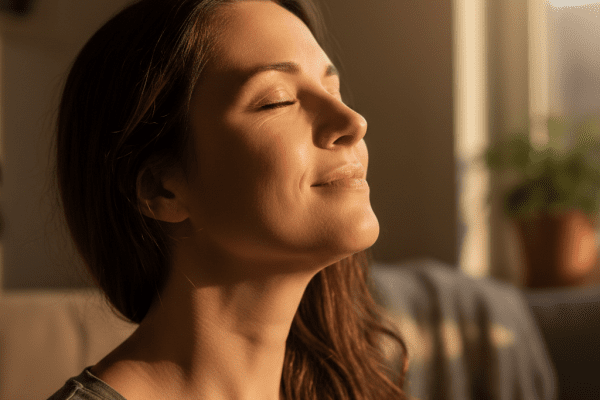 Power Up Frau Atmung